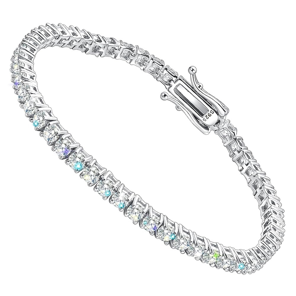 2-6.5mm Moissanite Tennis Bracelet for Women mens Bracelets Gifts Diamond Tennis Bracelet Gifts | Amazon (US)