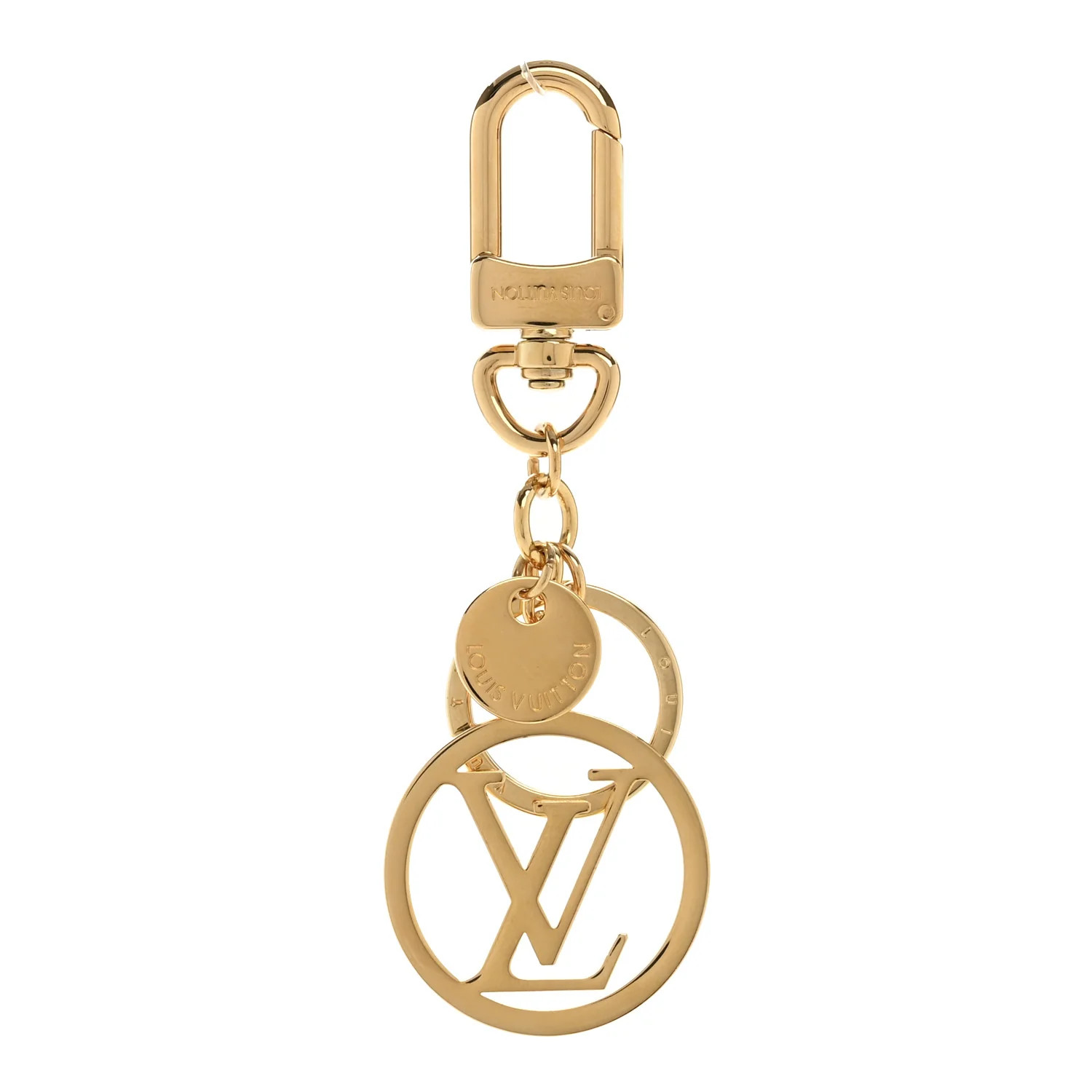LV Circle Bag Charm Key Holder Gold | FASHIONPHILE (US)