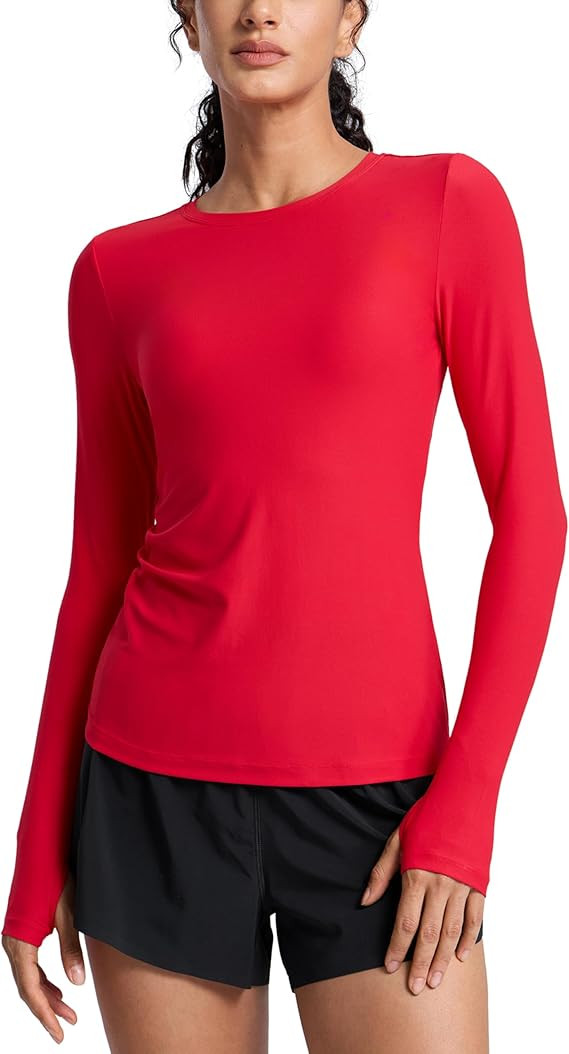 CRZ YOGA Womens Cloudweight Long Sleeve Workout Tops Lightweight Athletic Basic Shirts Soft Casua... | Amazon (US)