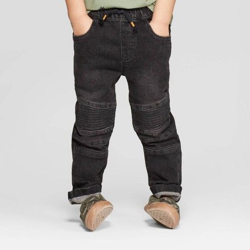 Toddler Boys' Moto Skinny Jeans - art class™ Black | Target