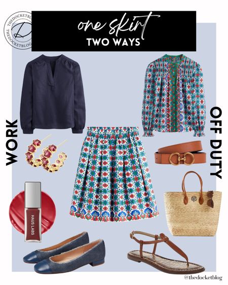 One skirt - two ways to style it - for work or for the weekend 

Womens business professional workwear and business casual workwear and office outfits midsize outfit midsize style 

#LTKWorkwear #LTKFindsUnder50 #LTKMidsize
