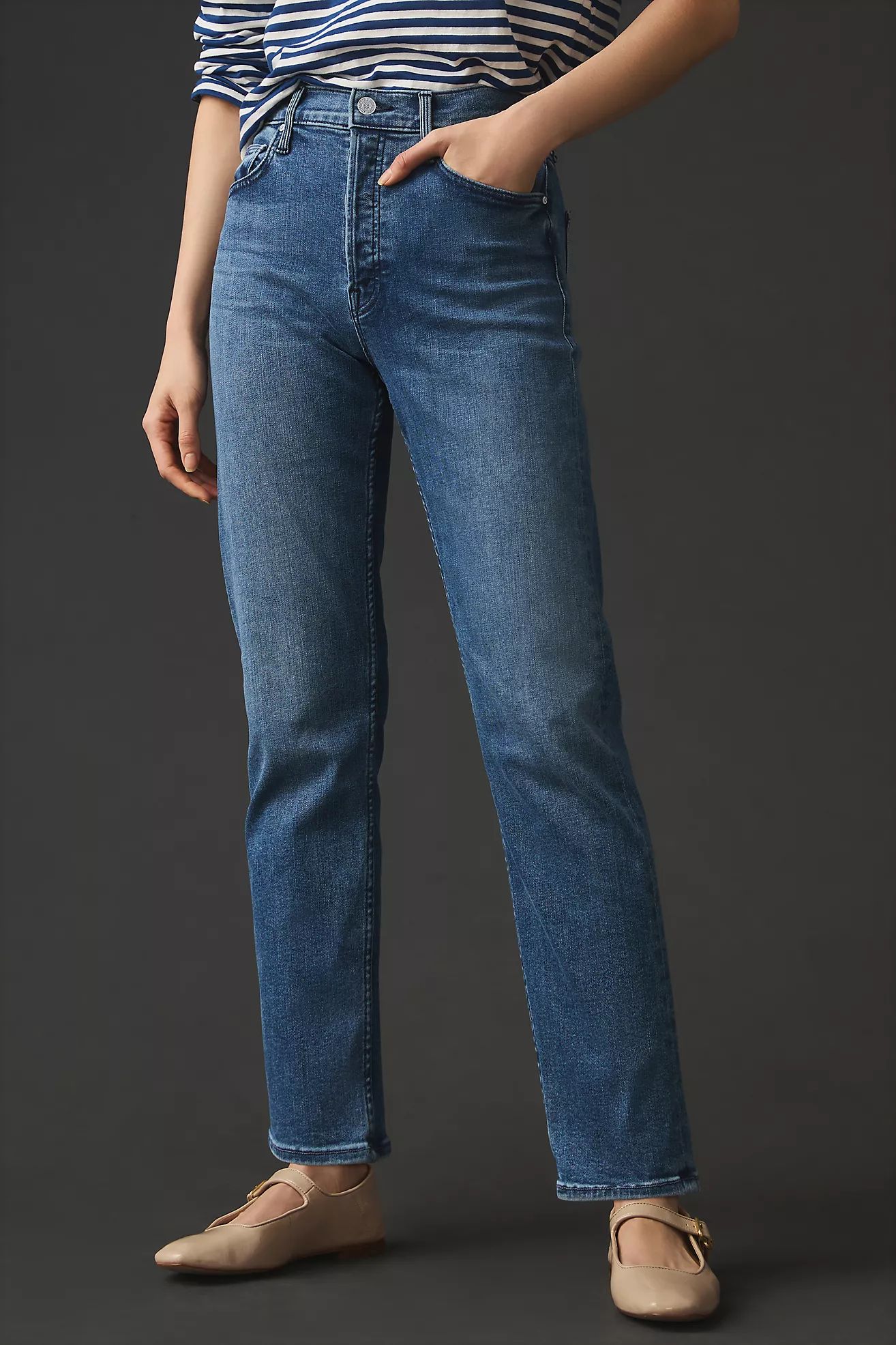 MOTHER The Tomcat High-Rise Straight Jeans | Anthropologie (US)