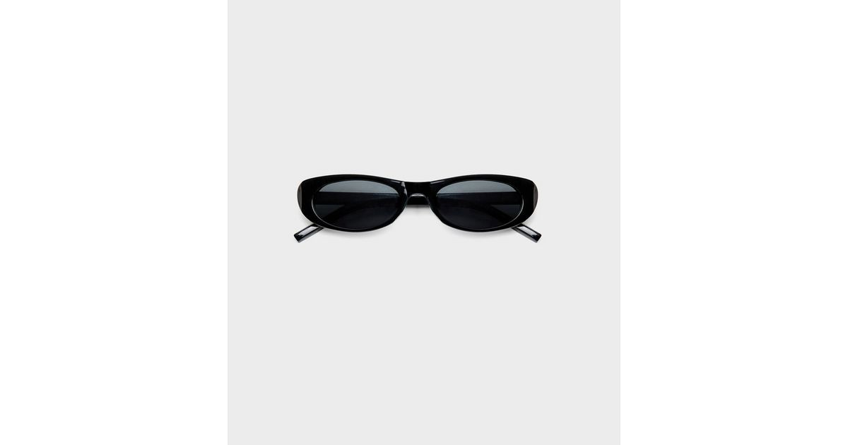 Black Narrow Cat Eye Sunglasses Public Desire New Look | New Look (UK)