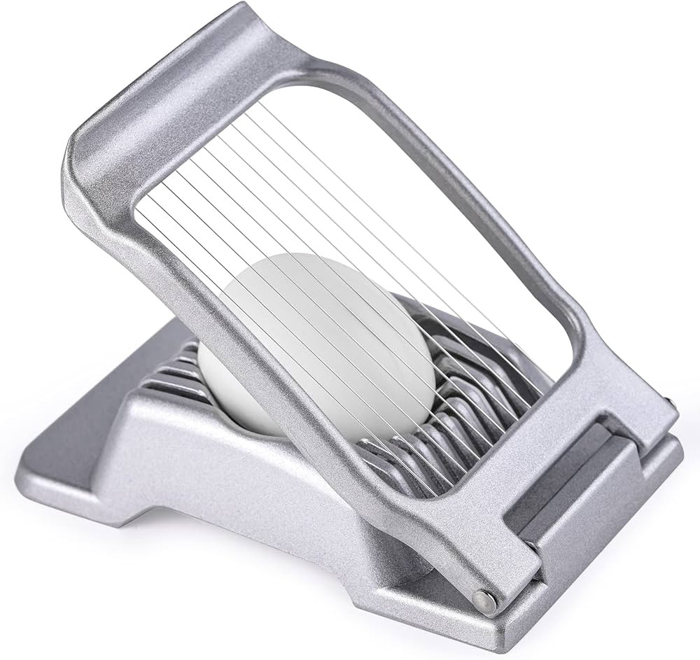 Yuzxaun Egg Slicer for Hard Boiled Eggs, Stainless Steel Wire, Heavy Duty Aluminium Egg Cutter Di... | Amazon (US)