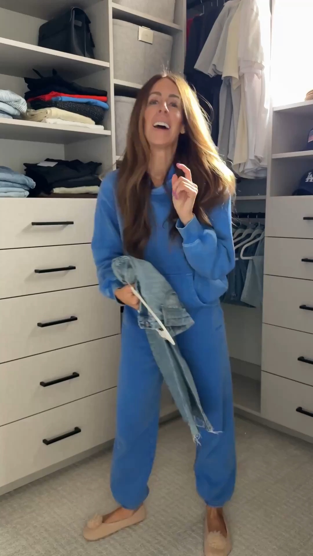 i love this jean hanging hack because you can see the WHOLE jean + it looks so clean! no more stacks of jeans falling over!!

Denim, jean hanging hack, mother denim, hangers

#LTKmomlife #LTKSeasonal #LTKHome