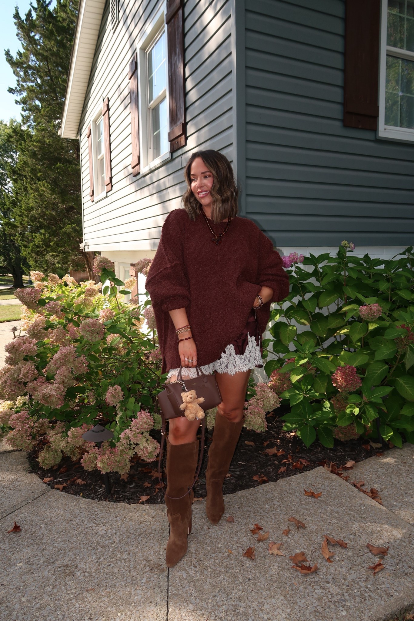 Have never received so many messages about an outfit before, ever! 🙈🙈 This weekends been insane but finally linking!!! Blown away by the quality of these shorts! I’m in a size L 🤎 

Satin lace trim shorts, fall basics, trending for fall, Amazon finds, look for less, brown sweater, oversized sweaters 

#LTKFallSale #LTKFindsUnder50 #LTKSeasonal