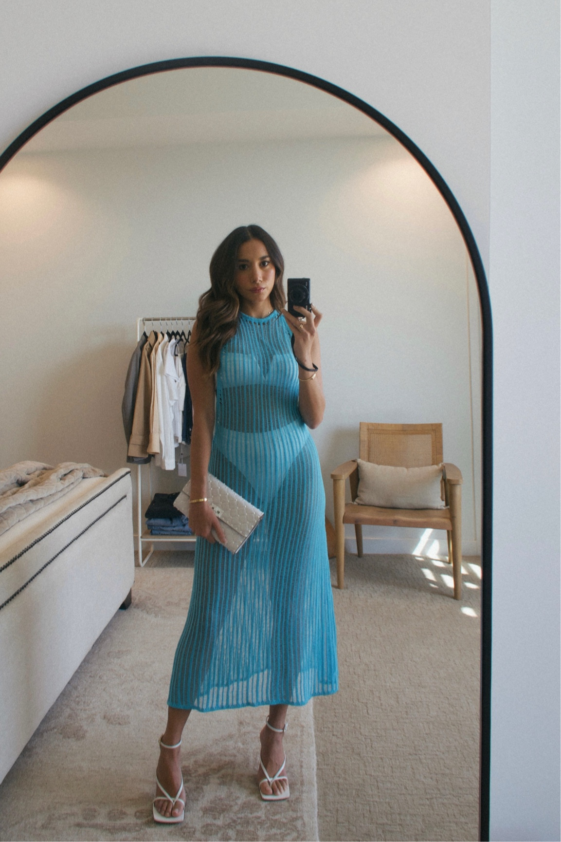 Spring outfit inspo / blue see-through dress from REVOLVE / can be worn as swim cover for tropical vacations as well as  concert and festival outfit 

#LTKstyletip #LTKFestival #LTKSeasonal