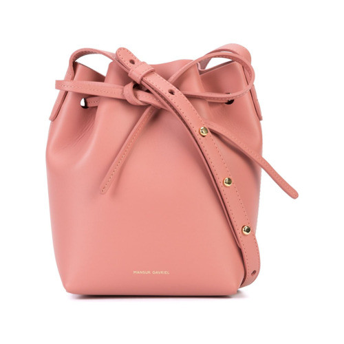 Mansur Gavriel Bolsa tiracolo de couro - Pink & Purple | FarFetch BR