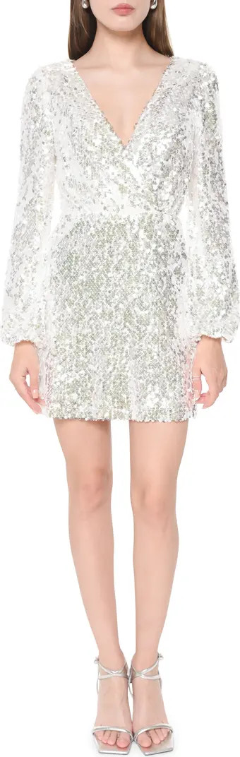 WAYF Carrie Long Sleeve Sequin Minidress | Nordstrom | Nordstrom