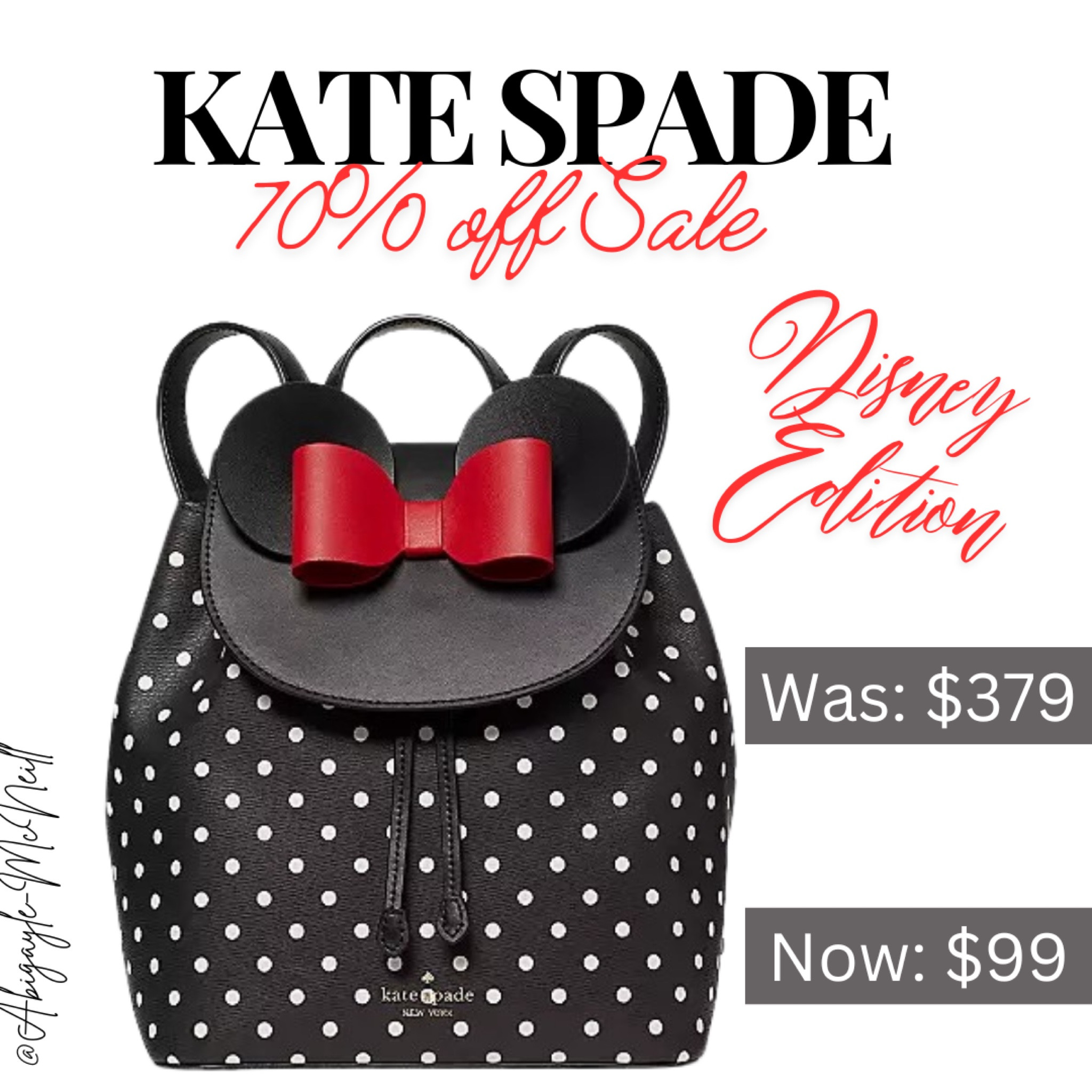 Where’s all my Disney girls at! This ADORABLE Kate Spade backpack is 74% off right now! 

This would serve as the perfect outfit accessory to have all your things in and be hands free! OR even a gift for your little one! 🎁


#LTKStyleTip #LTKItBag #LTKBacktoSchool