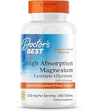 Doctor's Best High Absorption Magnesium Glycinate Lysinate Supplement for Sleep Support - Chelate... | Amazon (US)