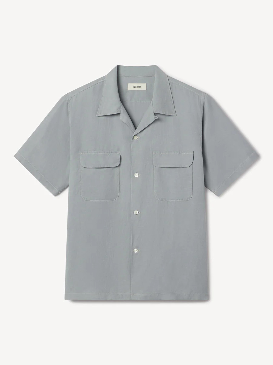 Draped Linen Deuce Coupe Camp Shirt | Buck Mason