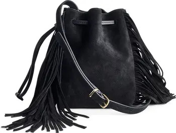 The Drawstring Suede Crossbody Bucket Bag | Nordstrom