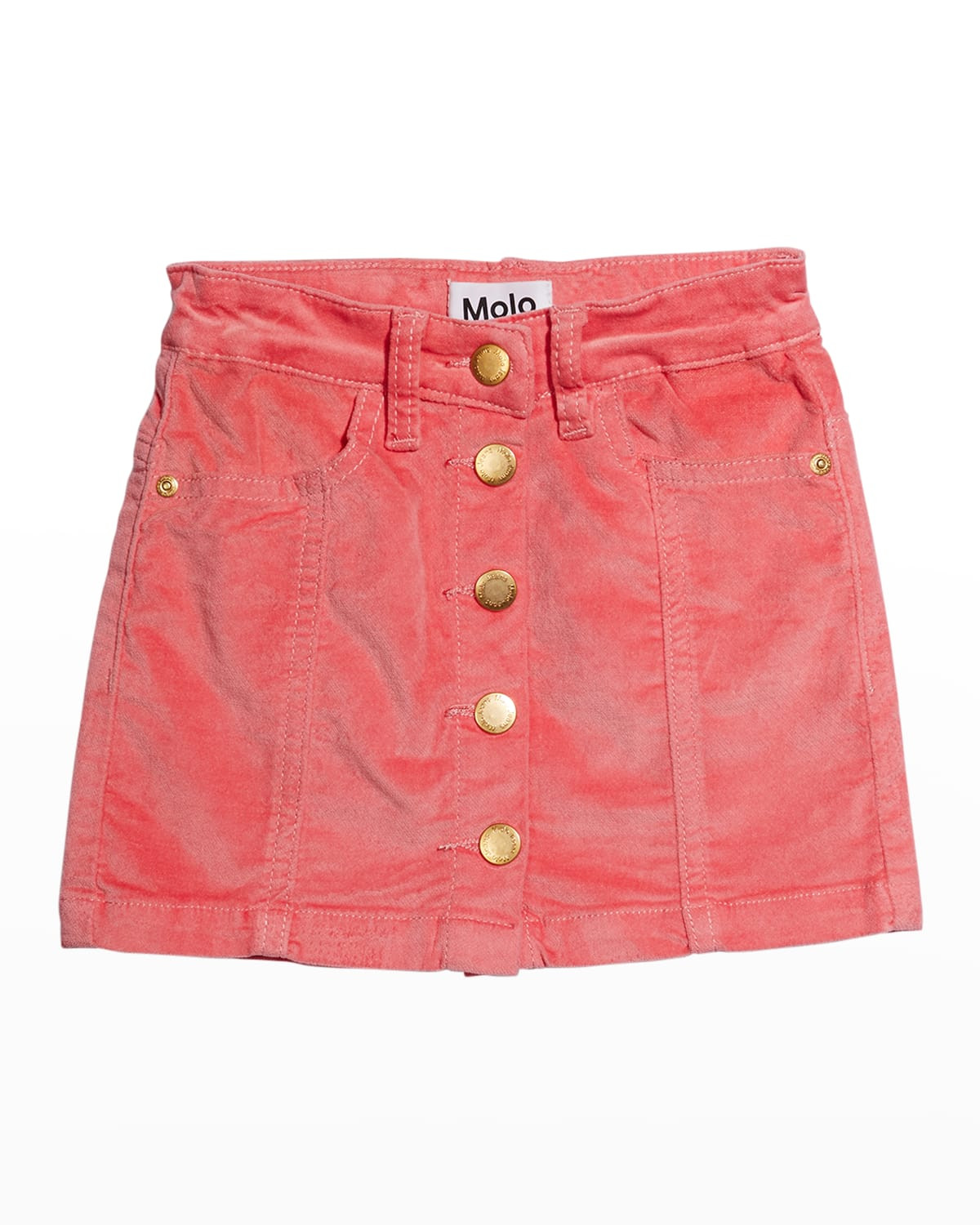 Girl's Bera Velour Button-Up Skirt, Size 3T-6 | Neiman Marcus
