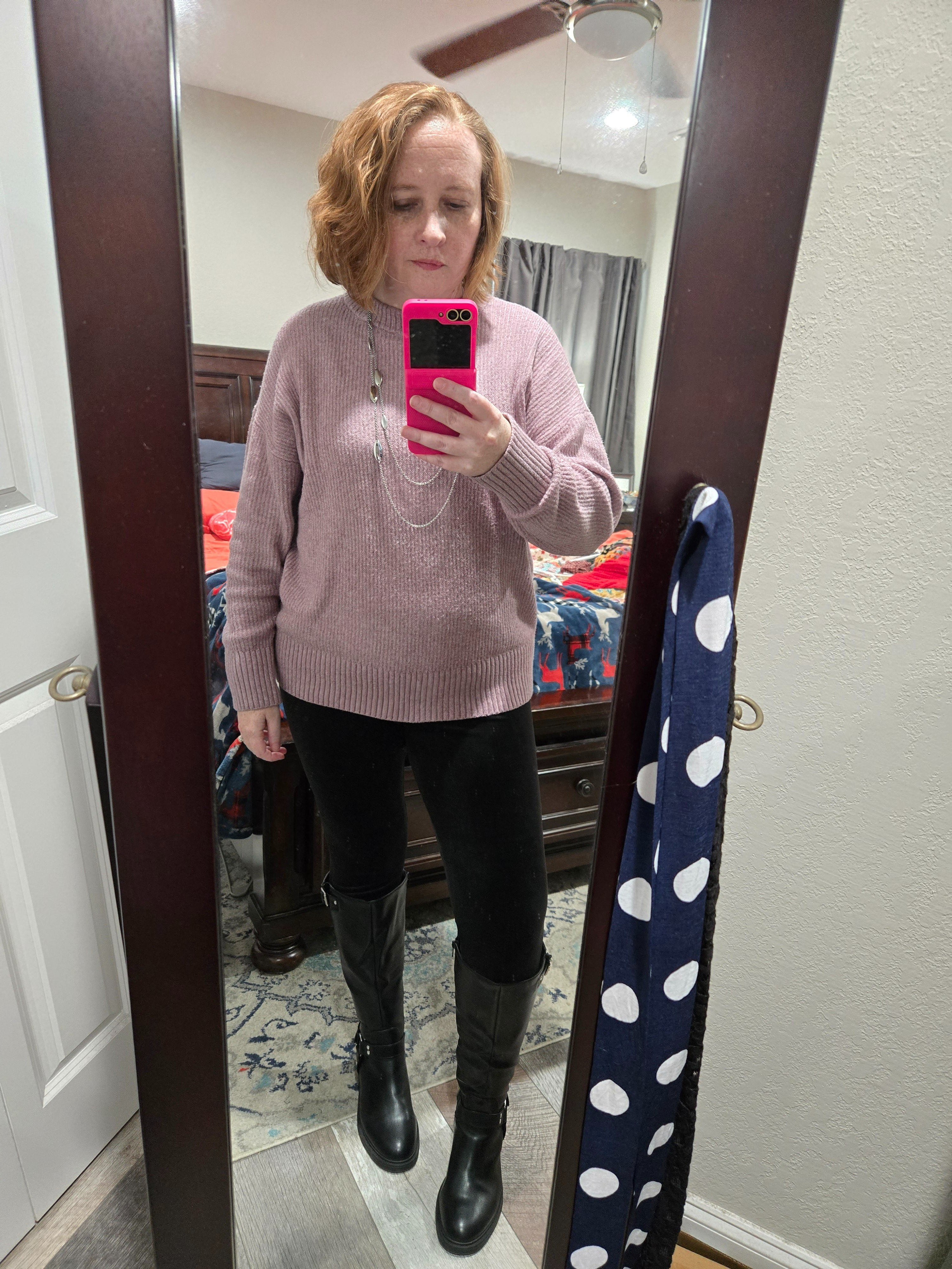 Lots of soft texture in this one.

Boots are the Maddox flat boot from ShoeDazzle. 

 #LTKPetite #LTKFindsUnder50 #LTKFindsUnder100