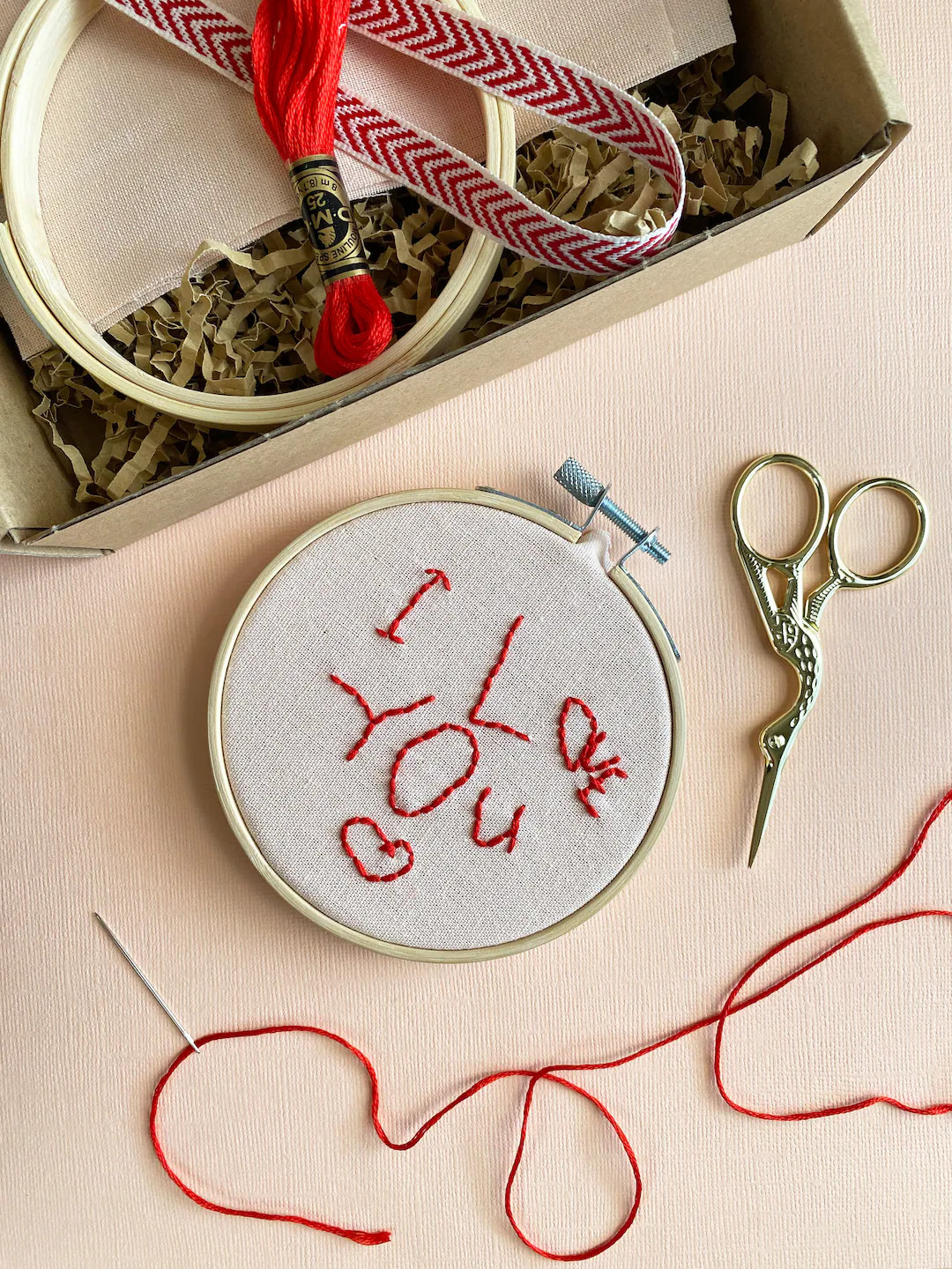DIY Handwriting Valentine's Day Embroidery Kit | Hand Embroidered Valentine Kit Child's Name Pers... | Etsy (US)