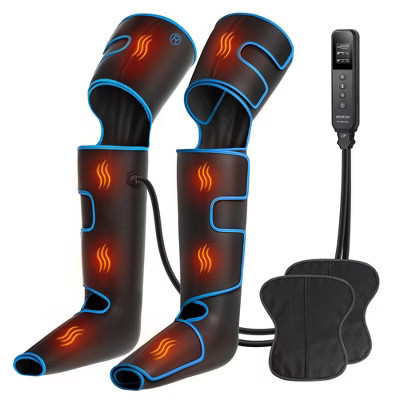 CINCOM Leg Massager with Heat for Circulation, Full Leg and Foot Compression Boots Massager for Calf & Thigh Muscle Relaxation and Recovery, Blue | Target