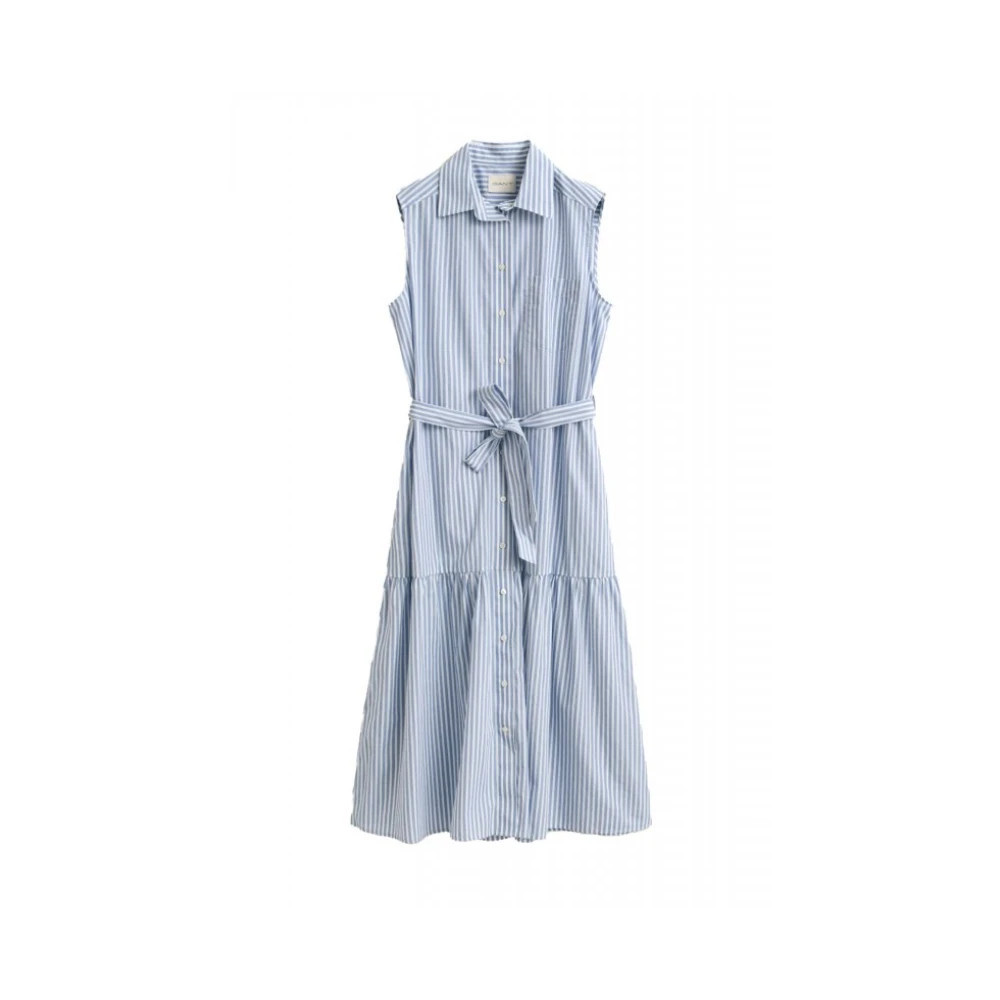 Stripe Cotton Sleeveless Dress - female - Gant - Shirt Dresses - Blue - XS - Dresses | Miinto UK Ltd