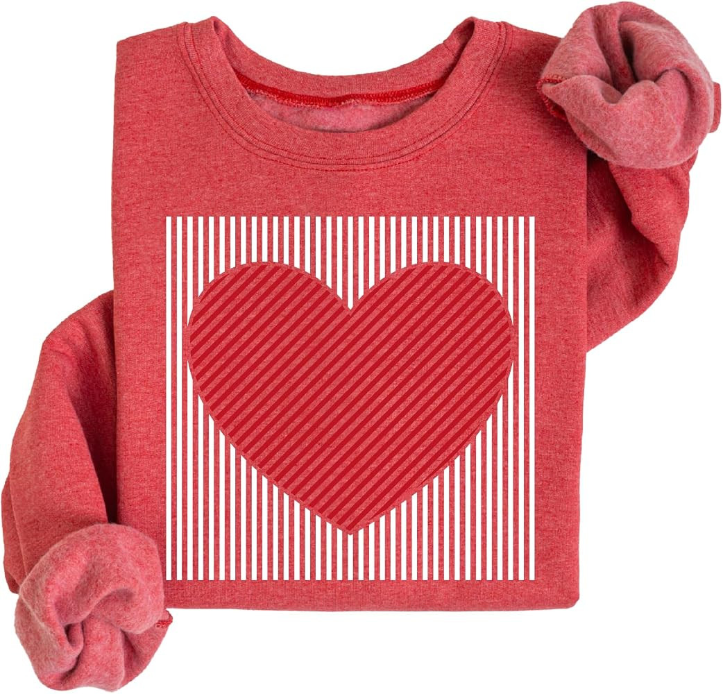 Retro Valentines Heart Sweatshirt, Teacher Valentine Gift, Womens XOXO Hoodie | Amazon (US)
