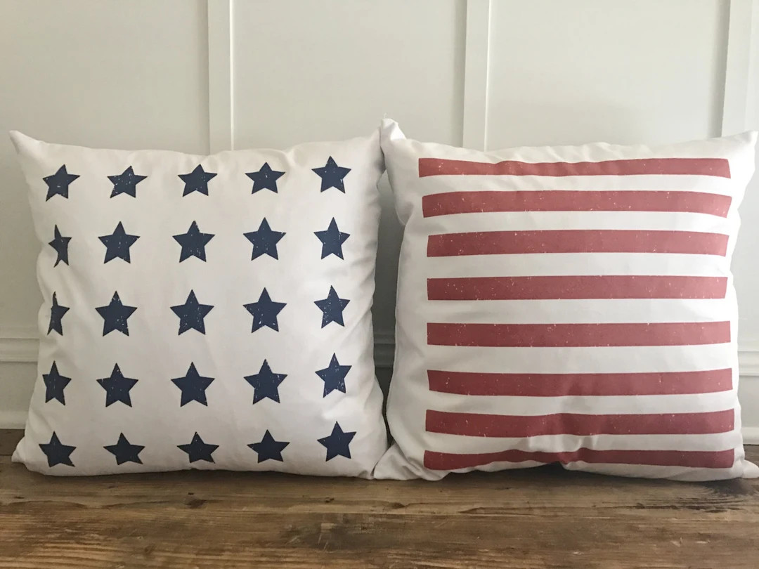 American Flag Pillow Cover Set Fourth of July Decor 4th of July Decor 4th of July Pillow Fourth o... | Etsy (US)