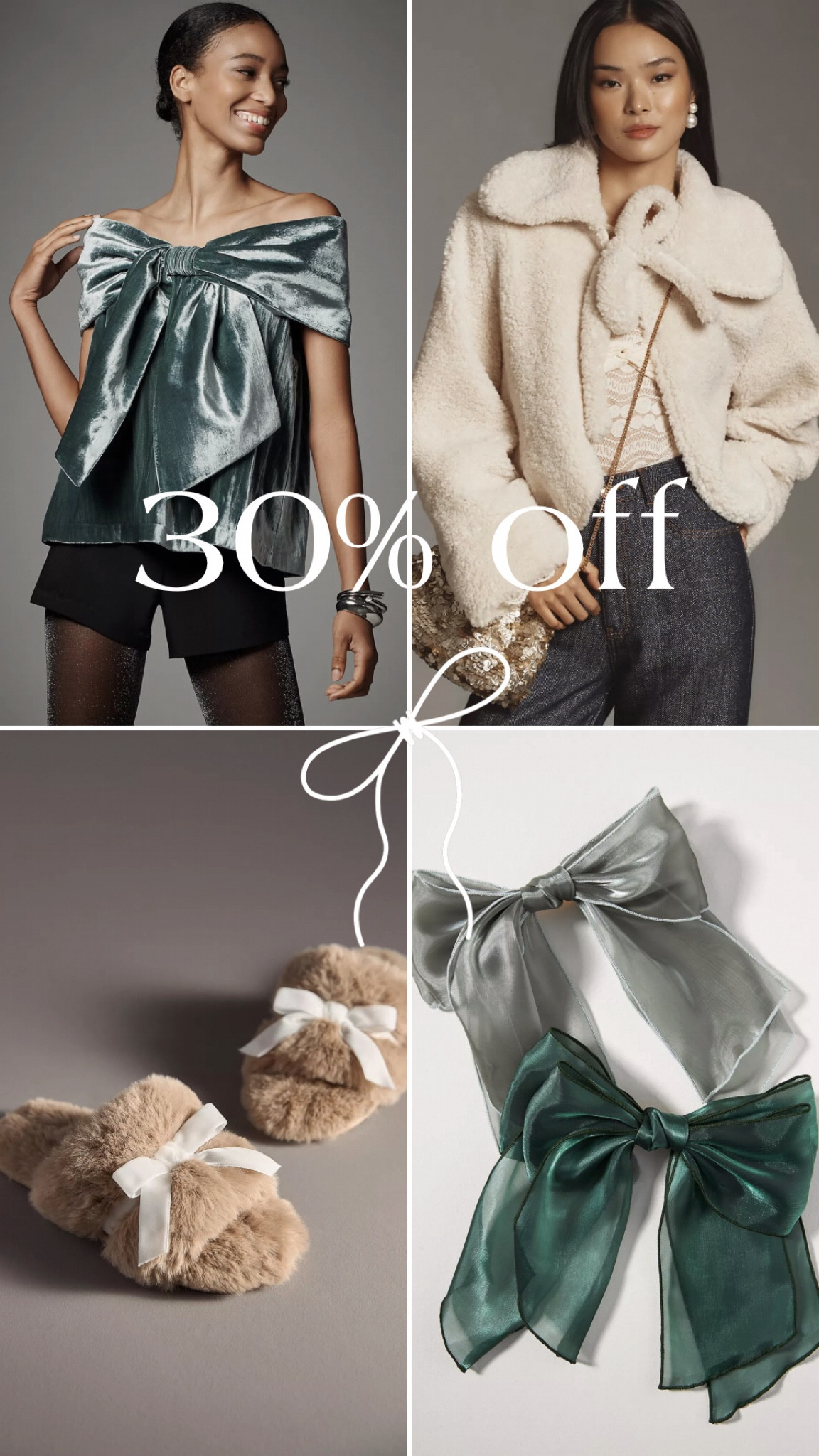 Anthropologie finds - Black Friday deals 30% off - cute gift ideas for her / bow gift ideas / bow top / bow slippers / hair bows / bow jacket 


#LTKSaleAlert #LTKHoliday #LTKGiftGuide