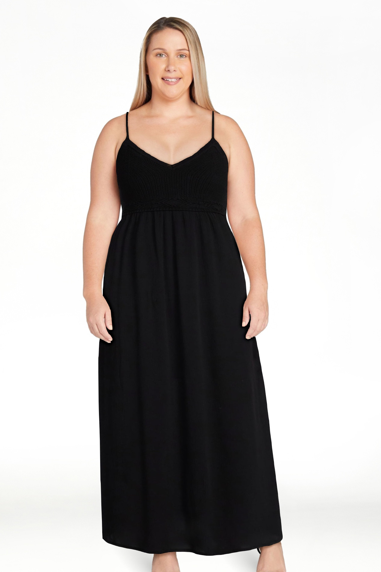 No Boundaries Mix Media Maxi Dress, Women's Sizes XXS-XXL | Walmart (US)