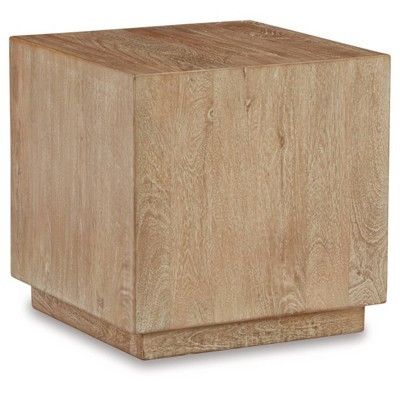 Belenburg Side Table Brown/Beige - Signature Design by Ashley: Mango Wood, Vintage Style, No Assembly Required | Target