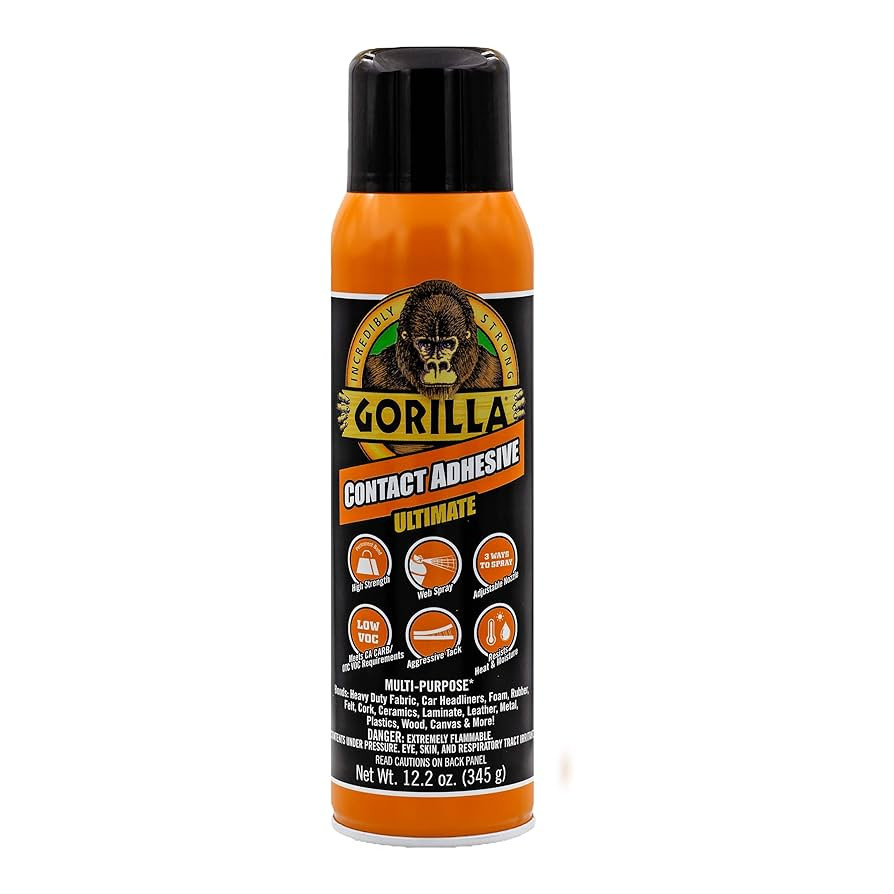 Gorilla Contact Adhesive Ultimate, 12.2oz Web Spray Adhesive, White, (Pack of 1) | Amazon (US)