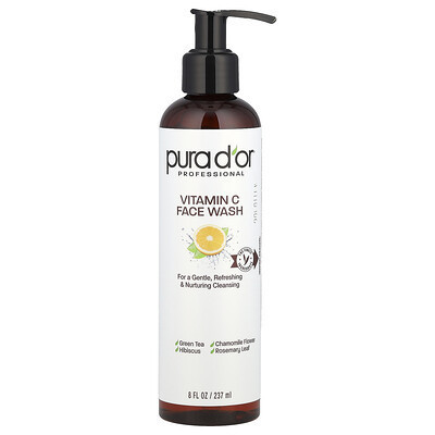 Pura D'or, Professional, Vitamin C Face Wash, 8 fl oz (237ml) | iHerb