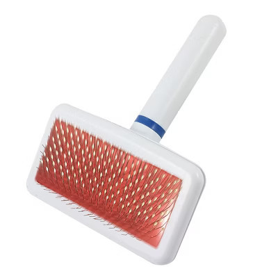 Unique Bargains Plastic Handle Metal Wire Pet Dog Hair Brush Grooming Comb White Red 1 Pc | Target