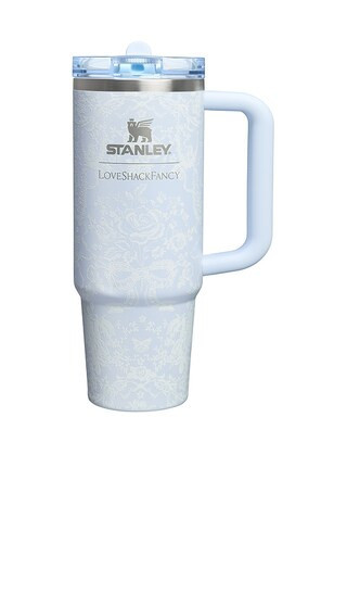 STANLEY x LoveShackFancy The Quencher Protour Flip Straw Tumbler 30oz in Baby Blue. | Revolve Clothing (Global)