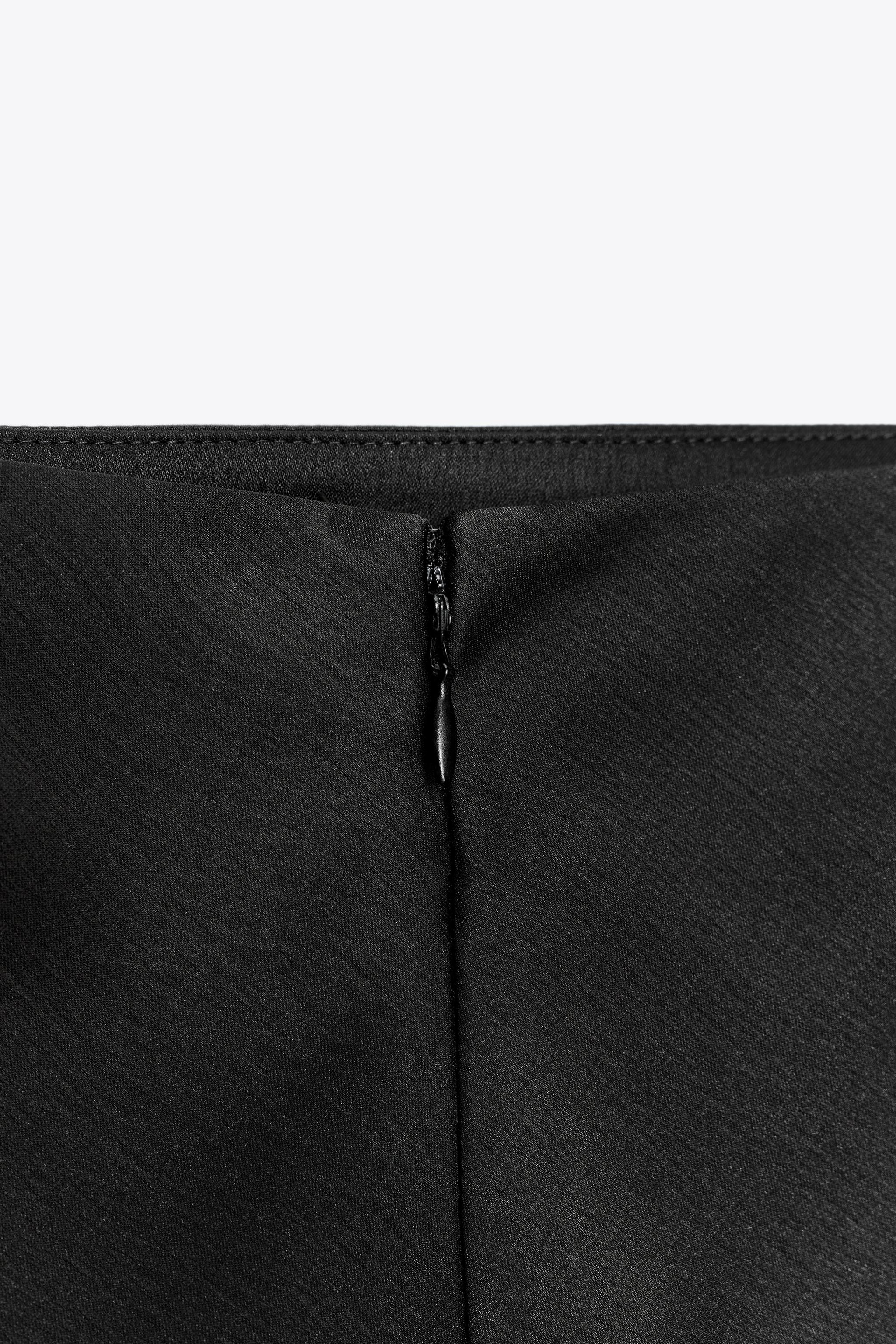 ZW COLLECTION SATIN LACE SKIRT | Zara US