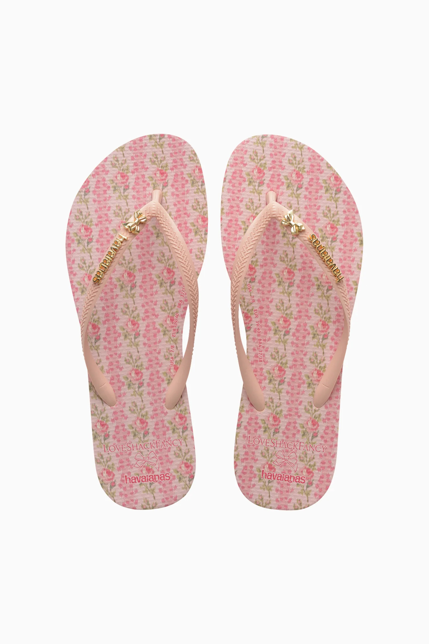 LoveShackFancy x havaianas Women's Strawberry Macaroon Slim Flip Flops | LoveShackFancy