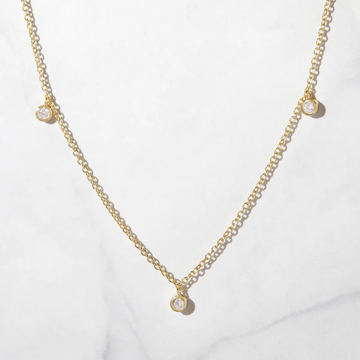 Bezel Charm Necklace | Sami Jewels