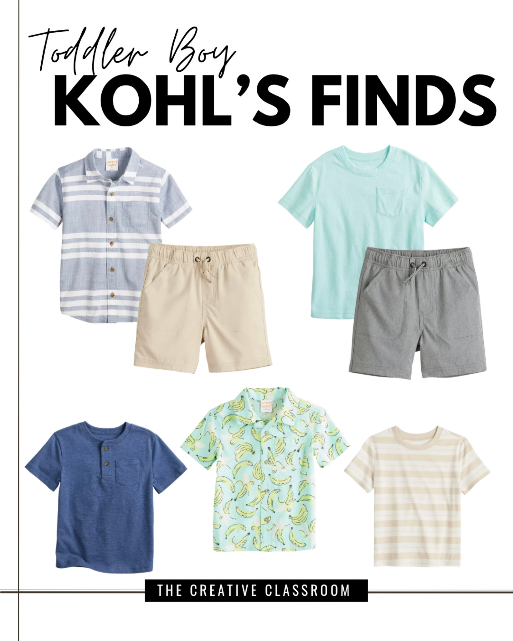 I found all the spring and summer toddler boy clothes at Kohl’s!!