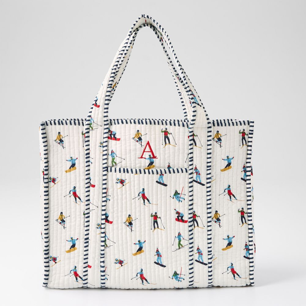 Block Print Quilted Oversized Tote | Mark and Graham