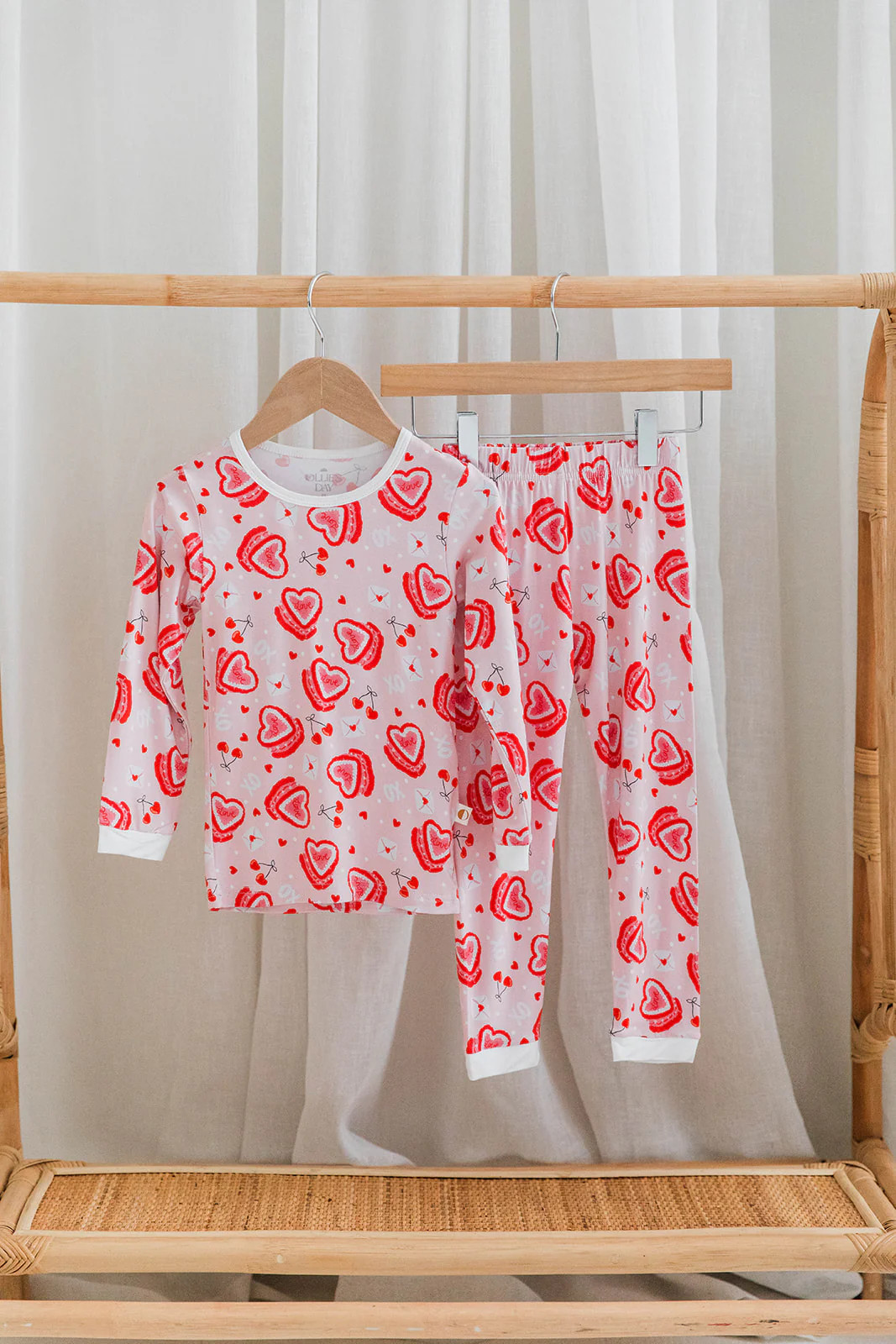 Valentine’s Hearts & Love Letters Two-Piece Toddler Loungewear Set | Cozy & Sweet | Ollie's Day