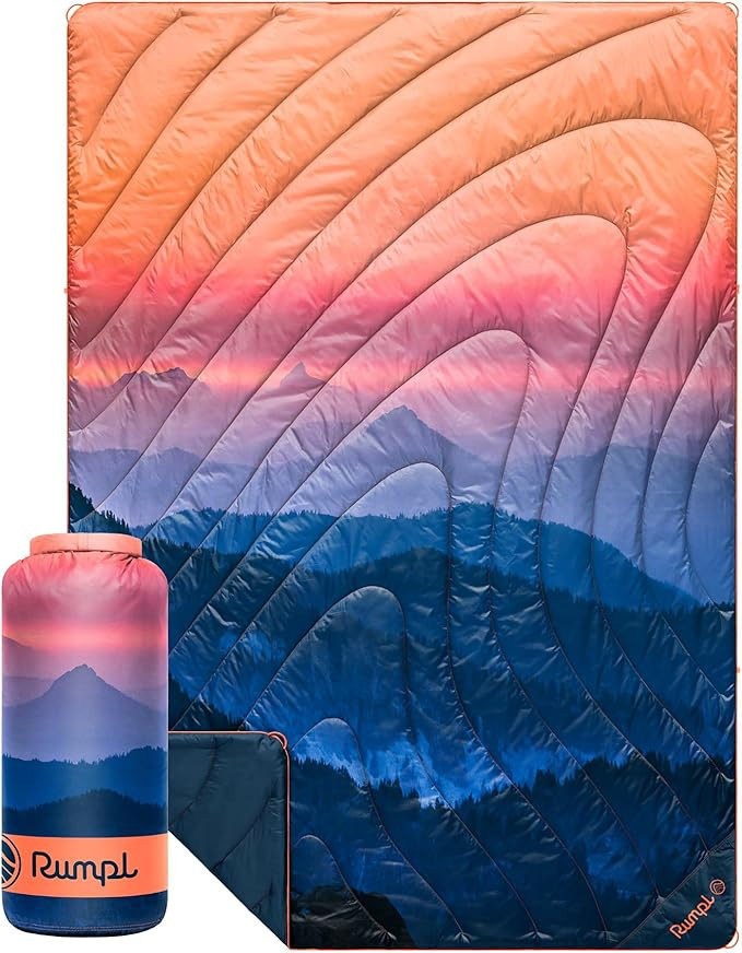 Rumpl Original Puffy Blanket - Warm, Water-Resistant Camping Blanket with 100% Recycled Synthetic... | Amazon (US)