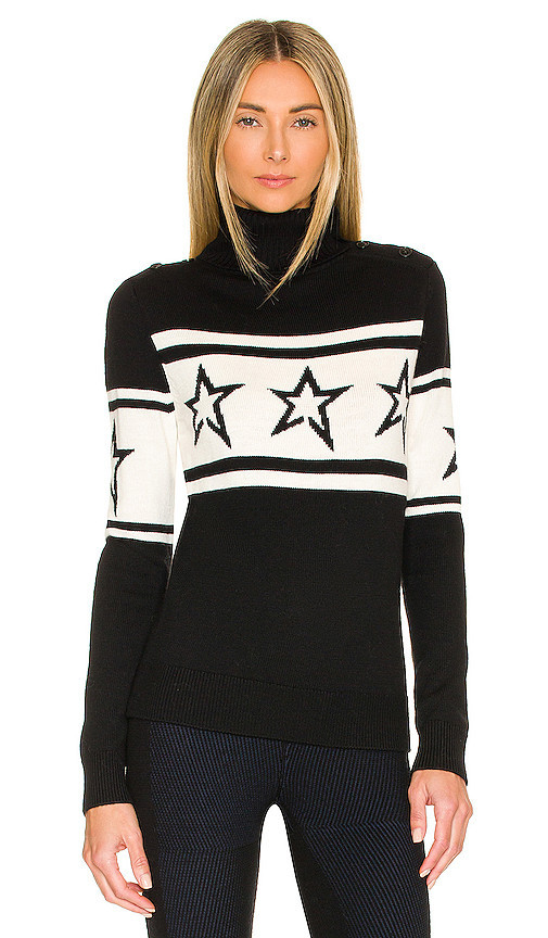 Perfect Moment Chopper Sweater in Black & White. Size L. Also in M, S, XL, XS. | Revolve Clothing (Global)
