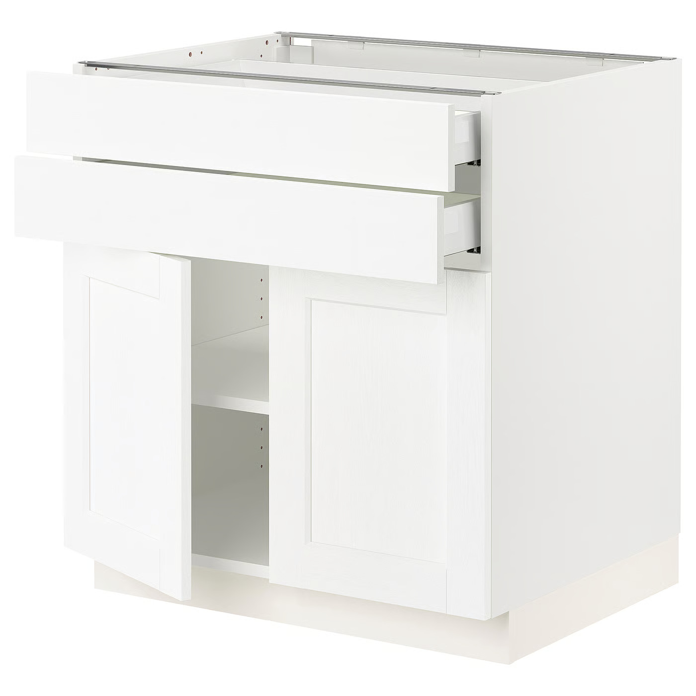 SEKTION / MAXIMERA base cabinet w 2 doors/2 drawers, white Enk\u00f6ping/white wood effect, 30x24... | IKEA US