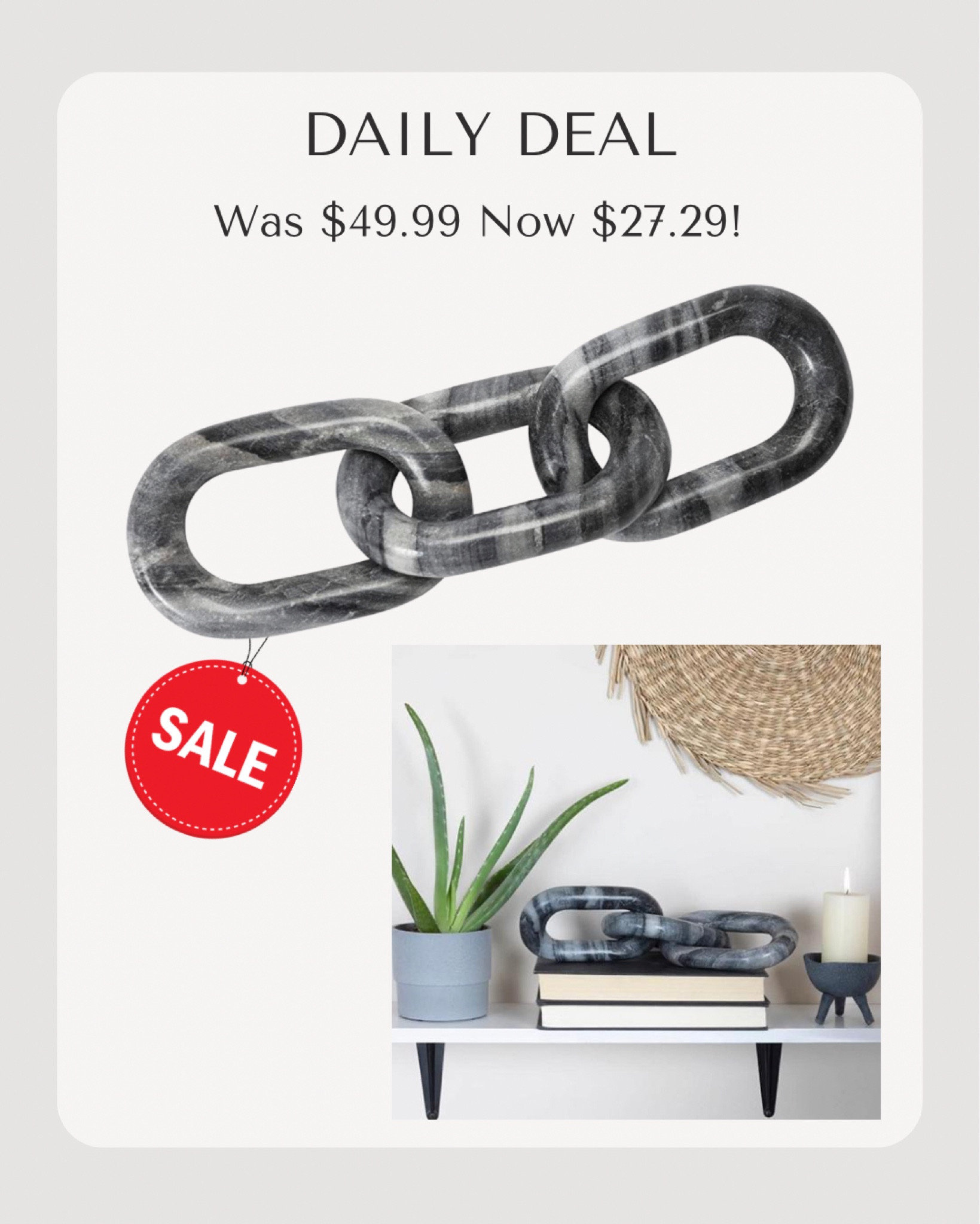 Amazon home decor daily deal!

Home decor
Amazon find
Living room decor 
Coffee table decor 

#LTKsalealert #LTKhome #LTKunder50