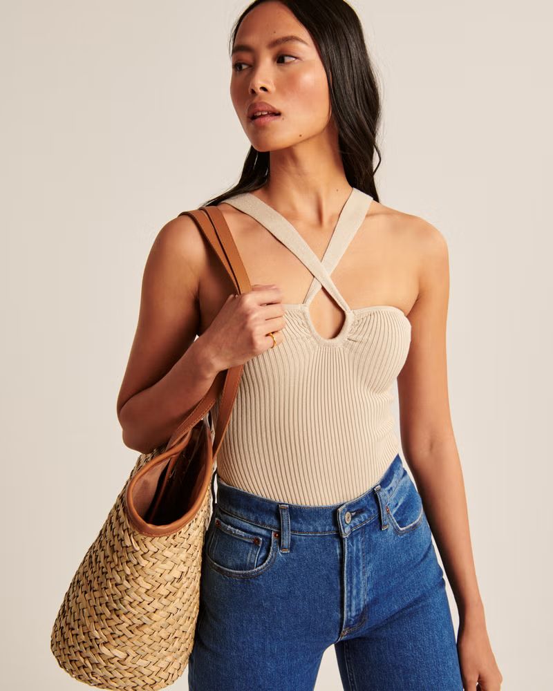 Women's Twist Halter Bodysuit | Women's Clearance | Abercrombie.com | Abercrombie & Fitch (US)