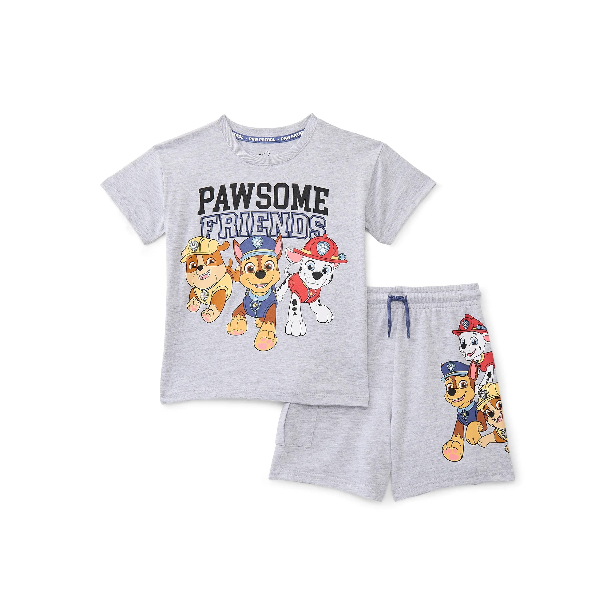 Paw Patrol Toddler Boys' Short Sleeve Graphic Tee and Shorts Set, 2 Piece, Sizes 12M-5T | Walmart (US)