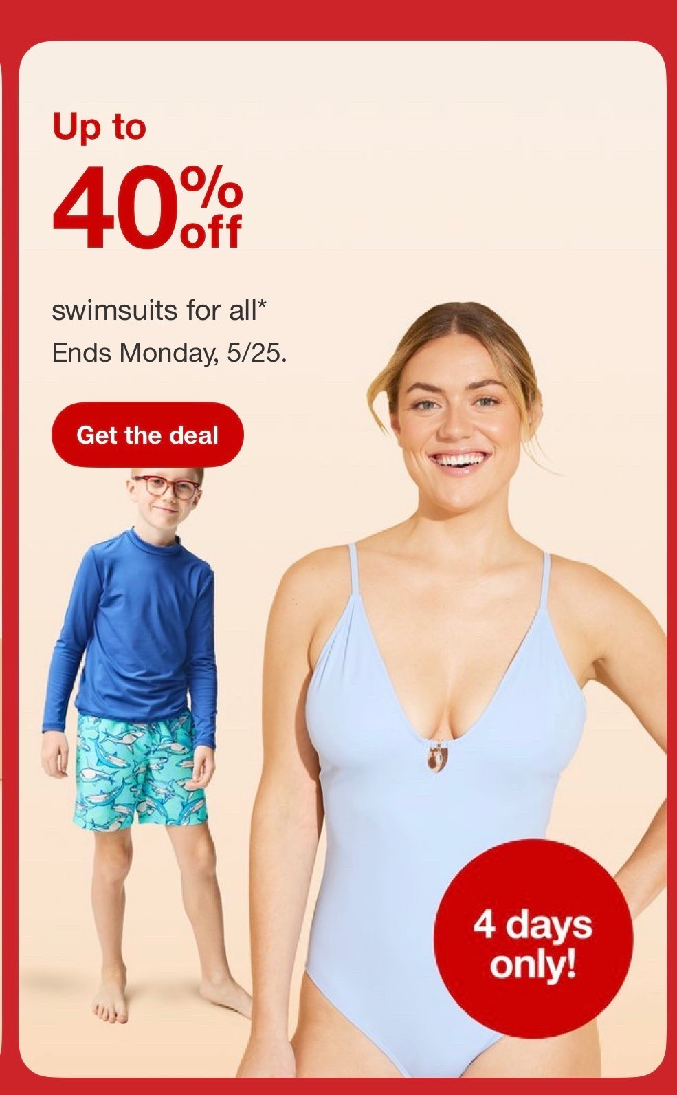 Memorial Day sales 
MDW sales
Swimsuit on sale
Summer sale
Pool 
Beach
Vacation 
Target deals
Swim on sale
Women’s swim
Bikini
One piece

#LTKmomlife #LTKSwim #LTKSaleAlert