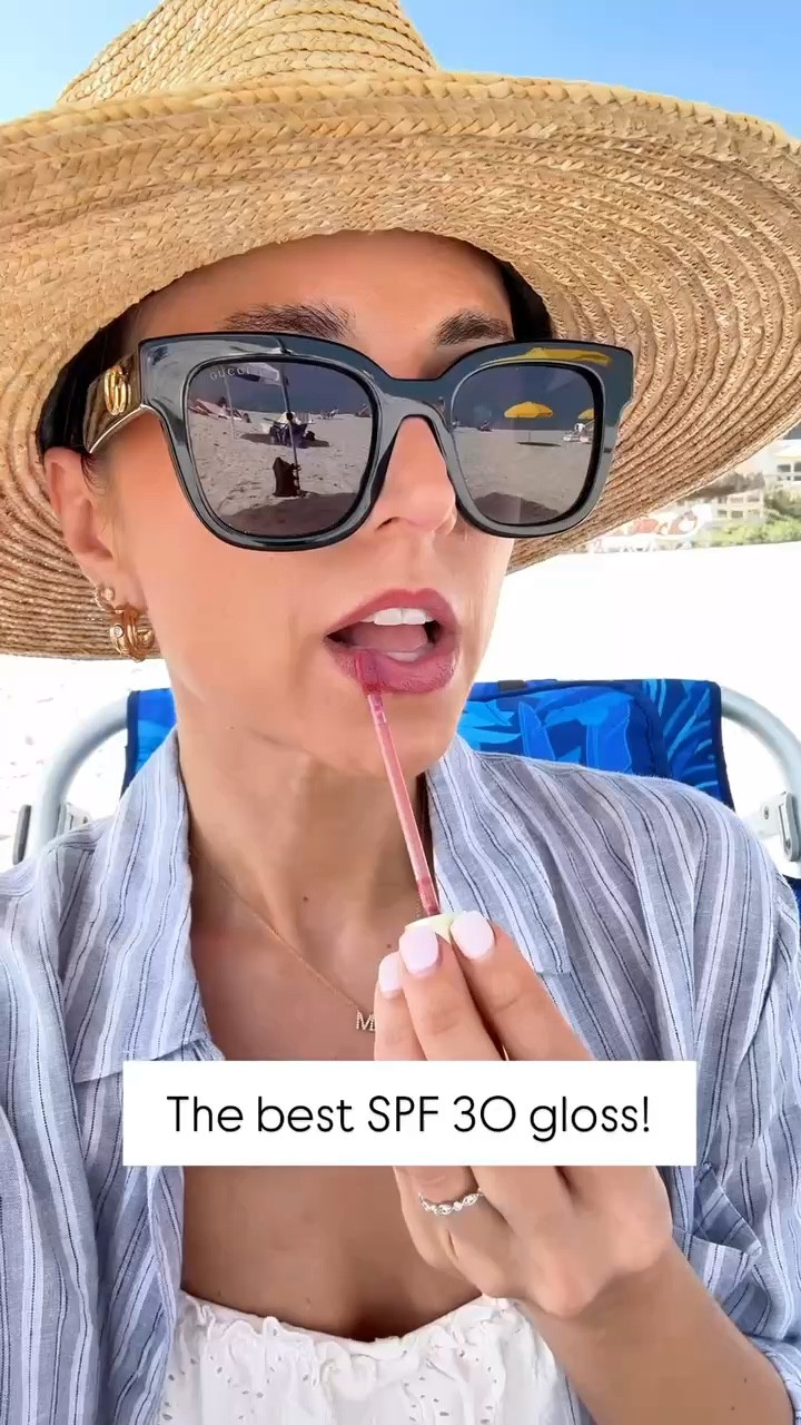 My favorite SPF lipgloss in shade Camellia! SPF 30 and what I always wear to the beach and pool. Beach vacation. Vacation outfit. Resort wear. Target linen blend shirt set in XS. Matching set in XS. Eric Javitts packable beach hat. 


#LTKSwim #LTKootd #LTKTravel