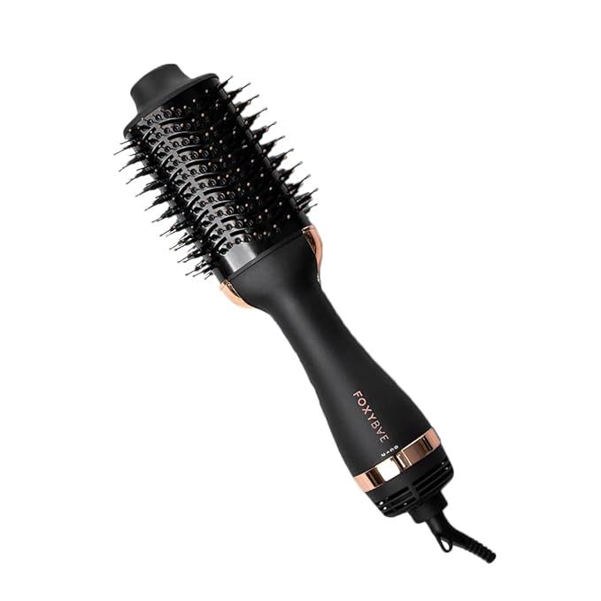 FoxyBae Rose Gold Blowout Dryer Brush - Professional Hair Volumizer Brush with Nylon and Boar Bri... | Amazon (US)