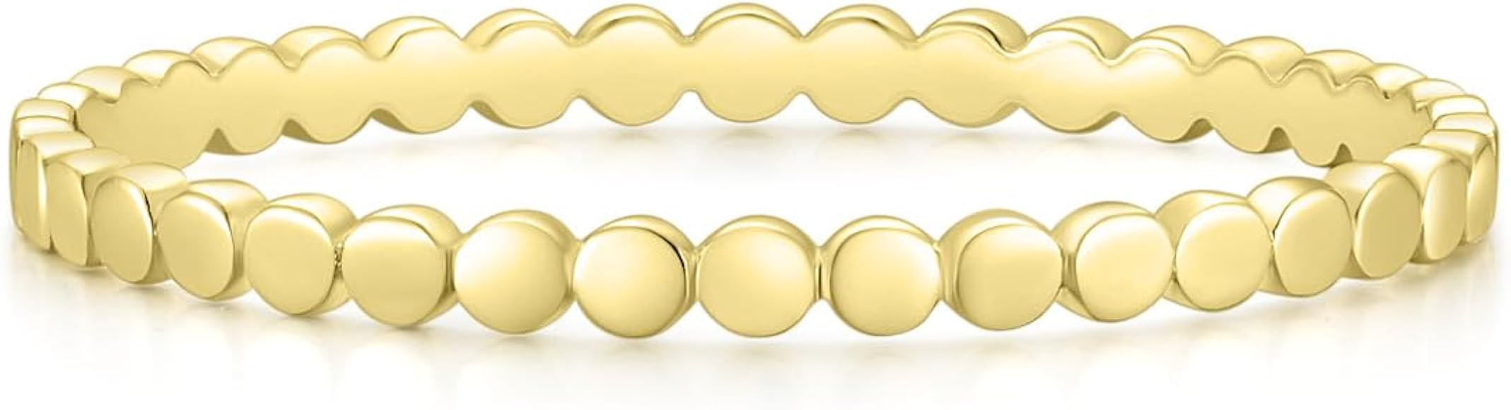 Mameloly 1.5mm 14K Gold Plated Wedding Bands for Women Dainty Stackable Thin Dot Ring Statement R... | Amazon (CA)
