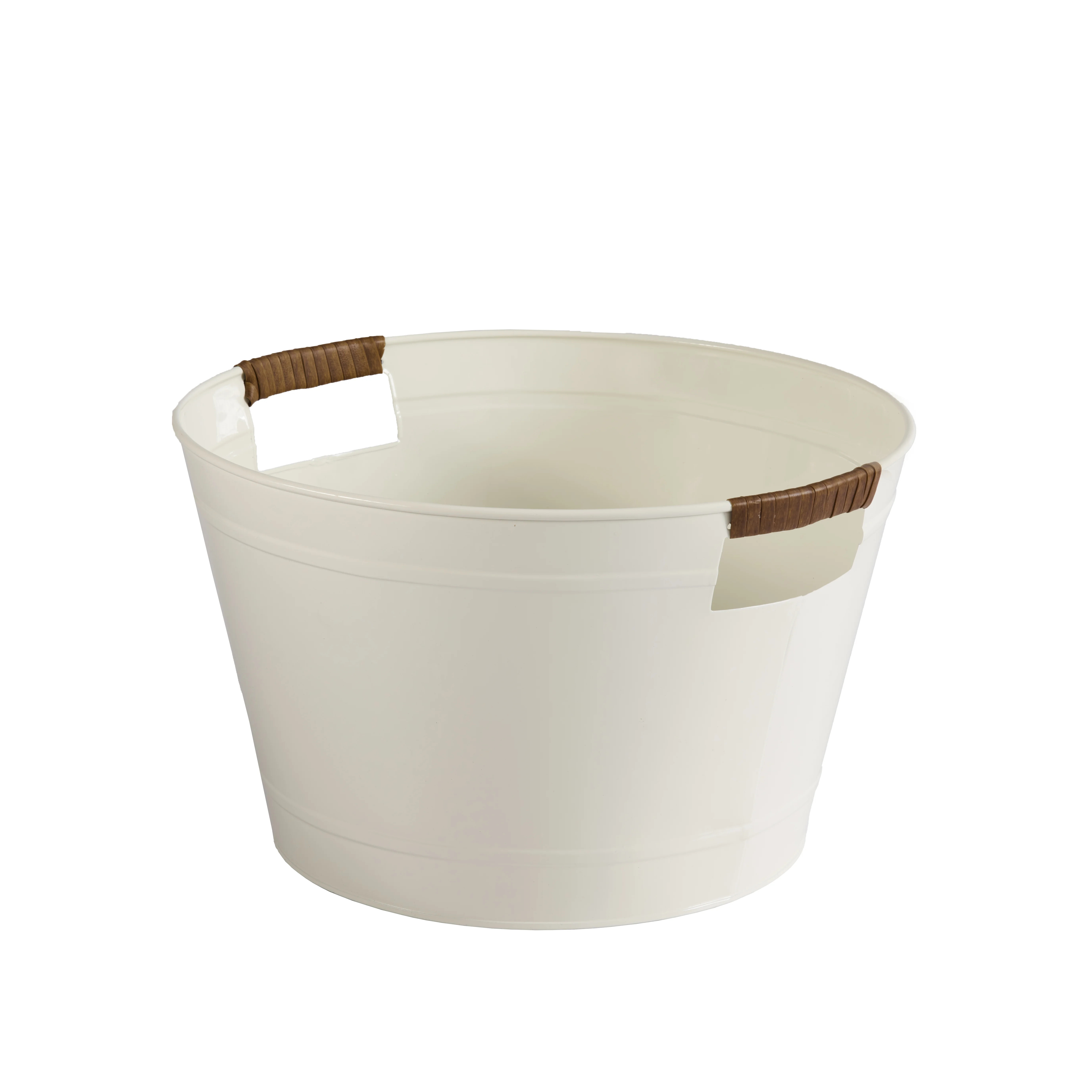Better Homes & Gardens Round Iron Tub, Vanilla | Walmart (US)