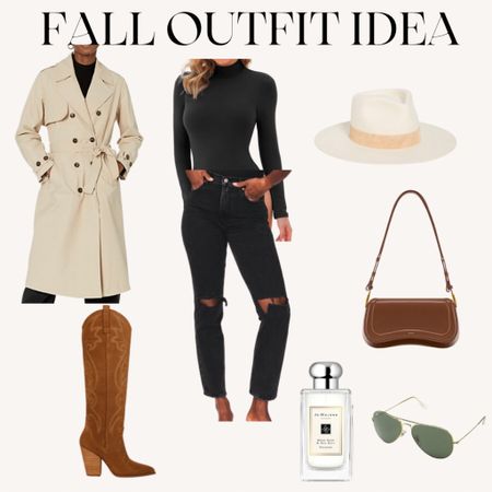 Fall fashion, fall outfit ideas
Cowboy boots
Fedora hat
Trench coat
Jo malone
Aviator sunglasses 

#LTKunder50 #LTKstyletip #LTKSeasonal
