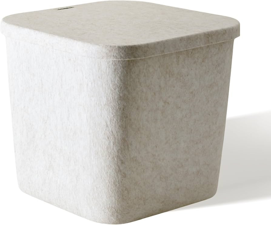 SortJoy The Original Sculpted Bins With Lids Set of 3 Storage Bin Felt Storage Basket Drawer Orga... | Amazon (US)